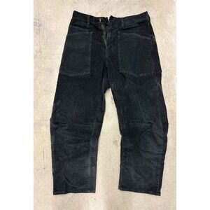 Nili Lotan Black Corduroy Carpenter Pants‎ Made in USA Size 4 Workwear Trousers